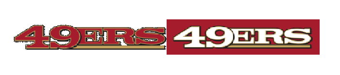 San Francisco 49ers wordmark logos 2005 to 2008 main and alternate