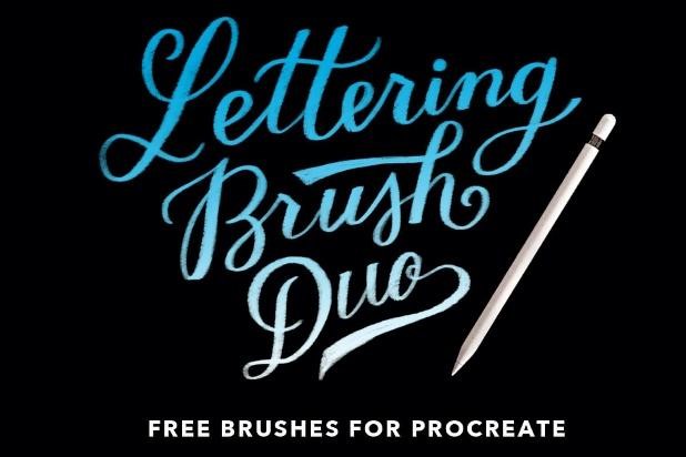 Lettering brush duo