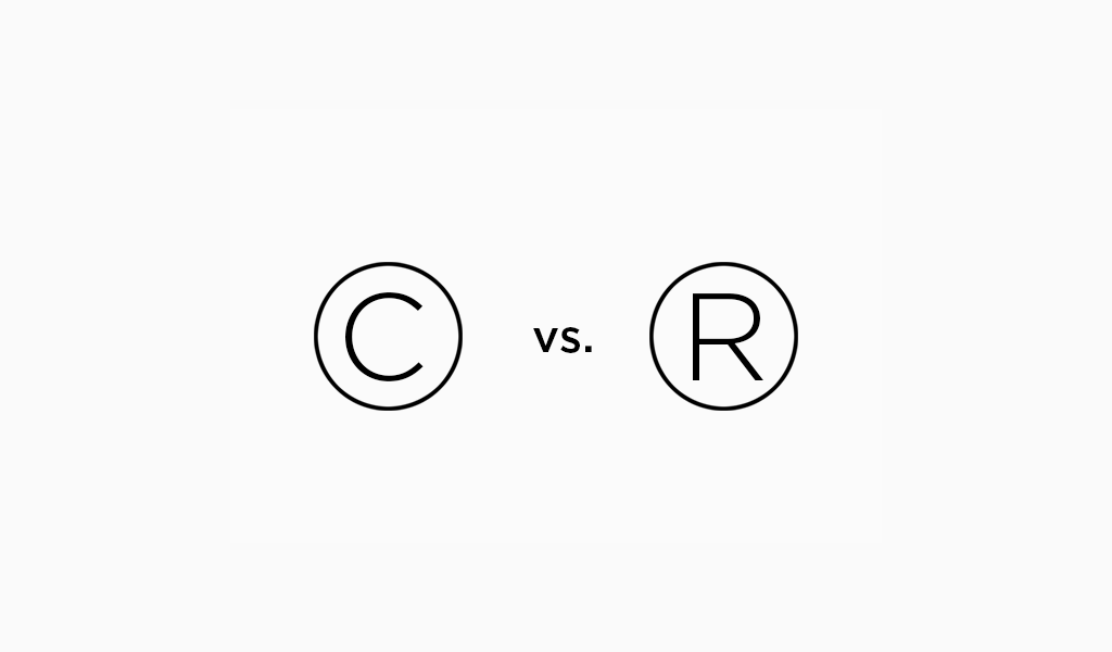 Copyright vs trademark symbols