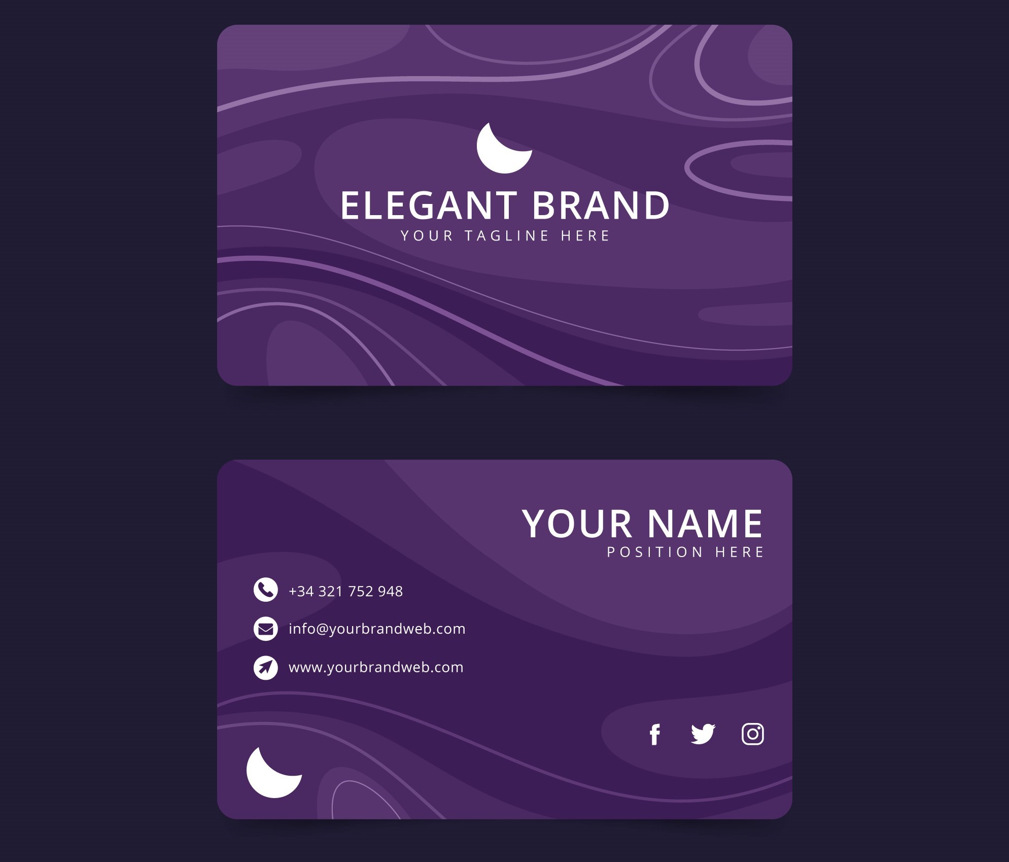 mockup of elegant business card