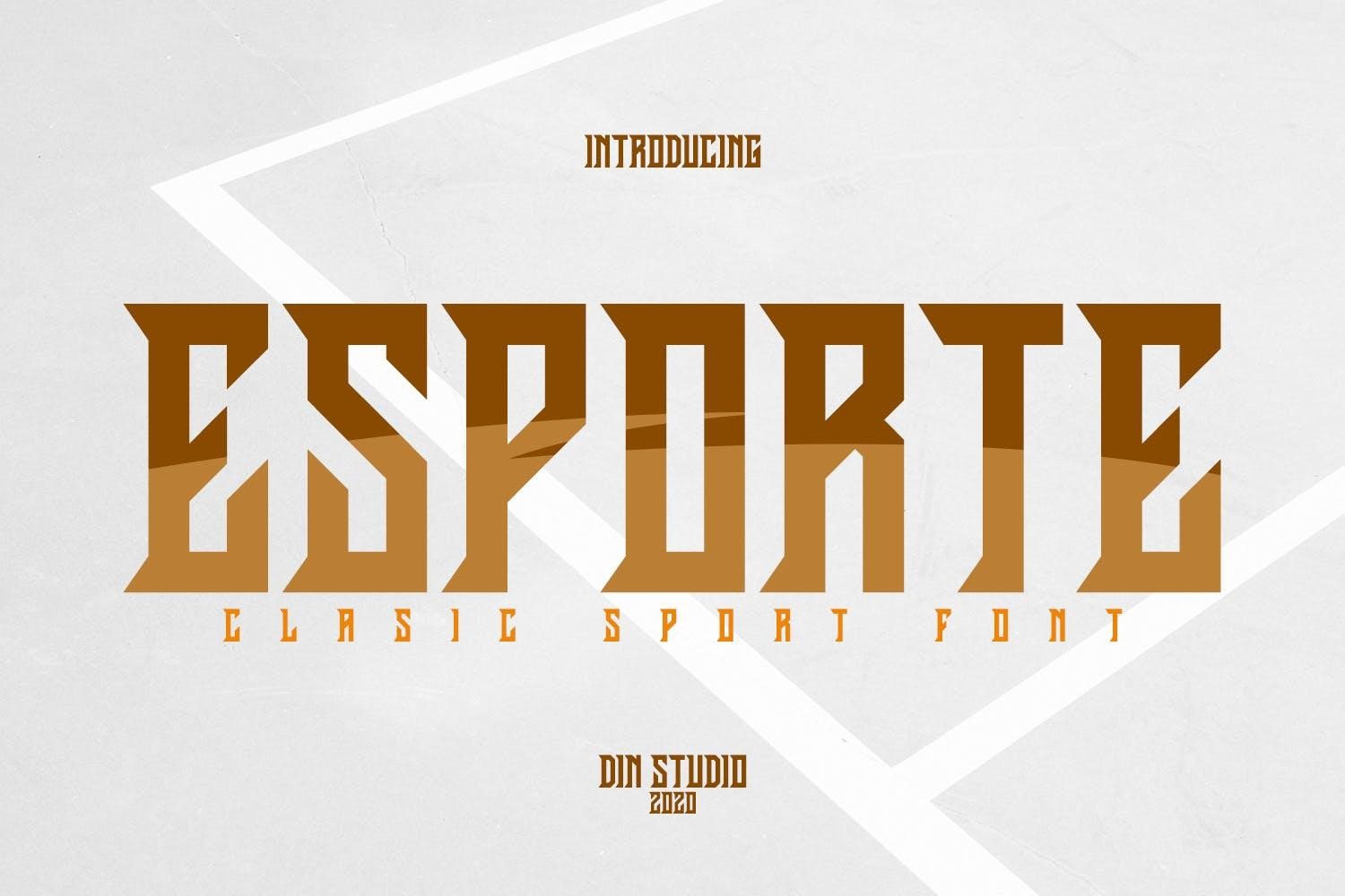 ESPORTE font by Din Studio