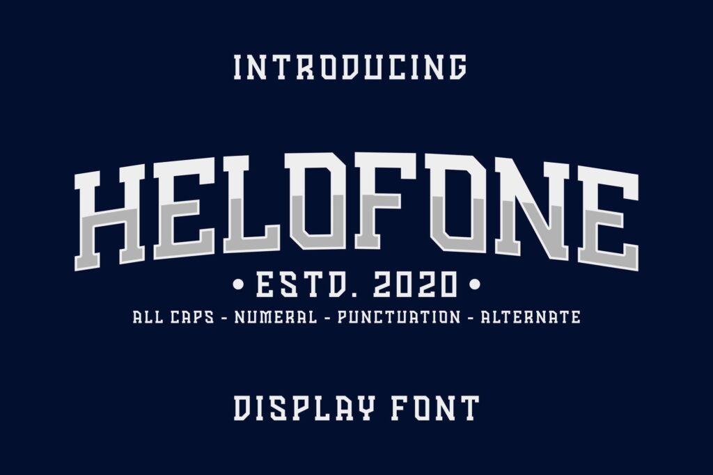 Helofone display font family