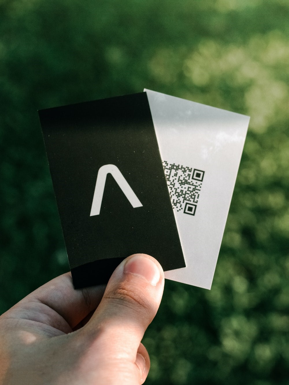 simple business cards with QR code