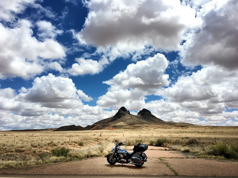 bike on road under open sky