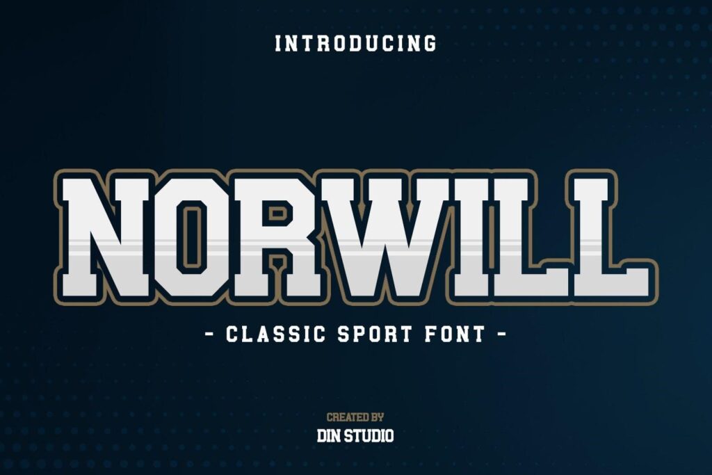 Norwill Classic Sports Font By Din Studio
