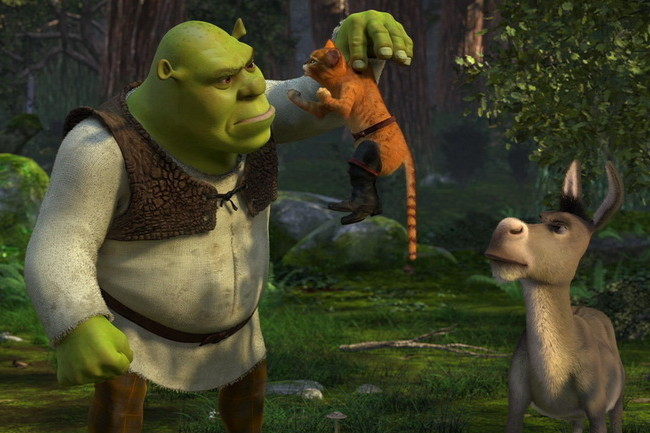 Shrek & puss & donkey from Shrek the movie