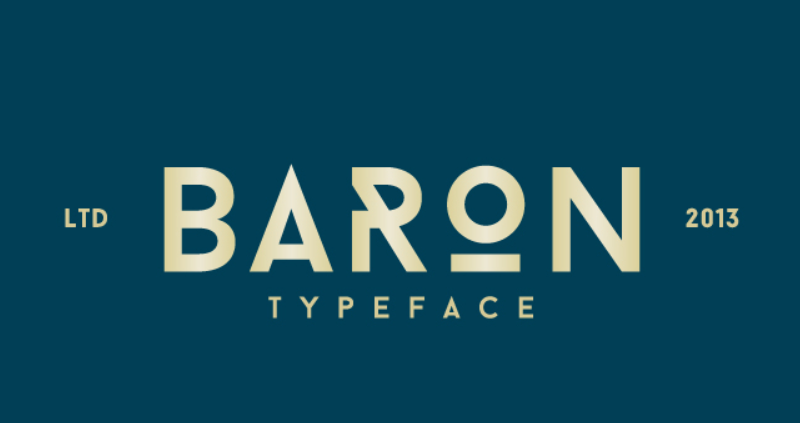 uppercase display font Baron