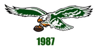 green and black eagles logo 1987
