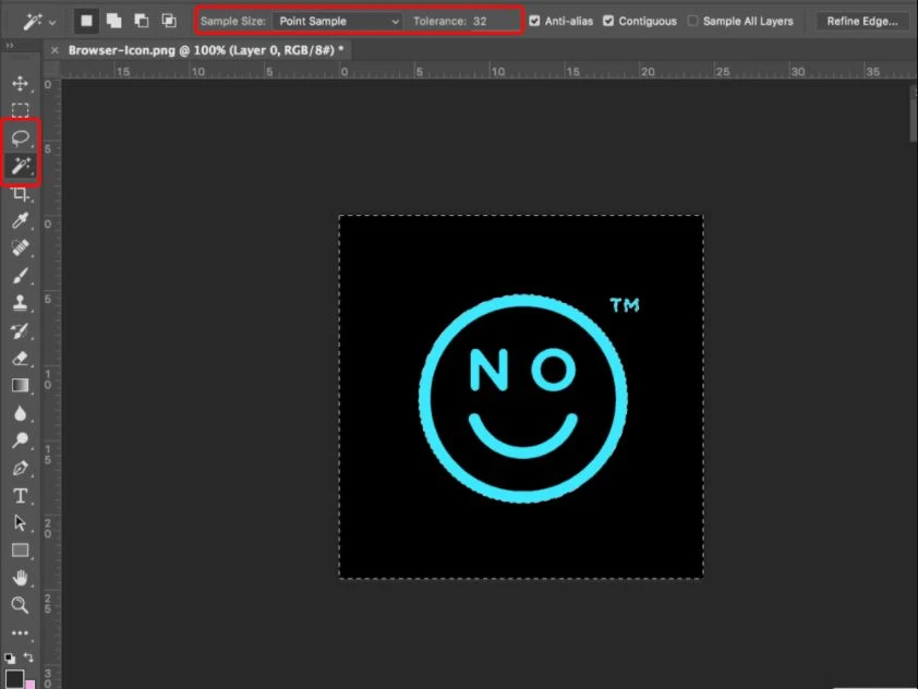 Magic Wand tool selection window