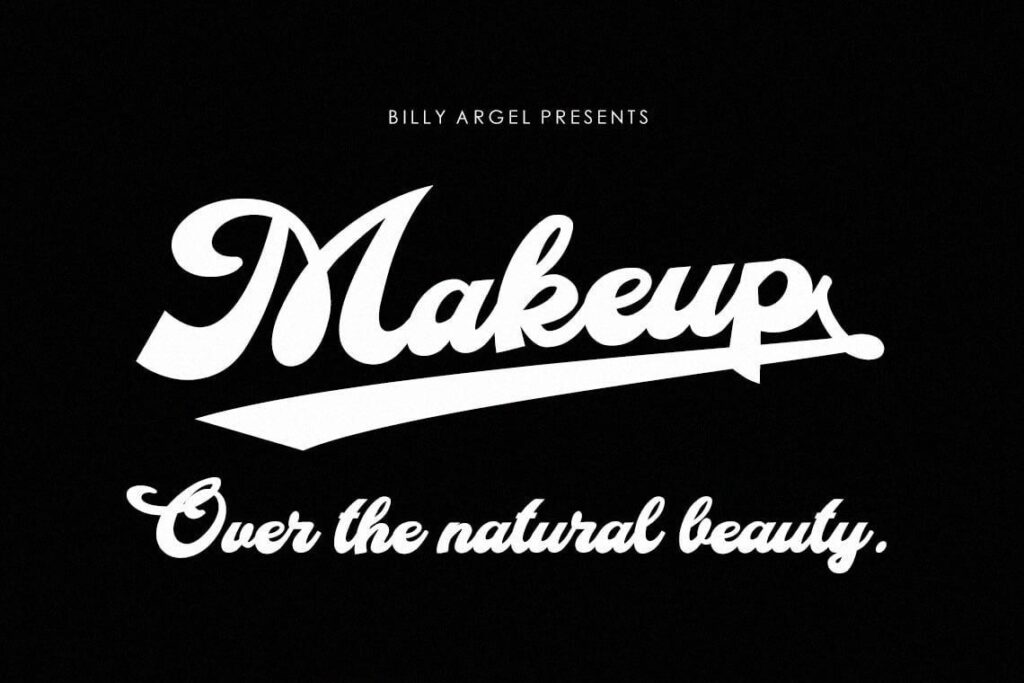 Makeup baseball font by Billy Argel
