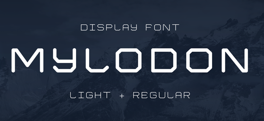 Futuristic font Mylodon