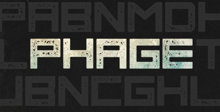 Display typeface Phage