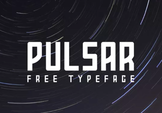 Pulsar futuristic font