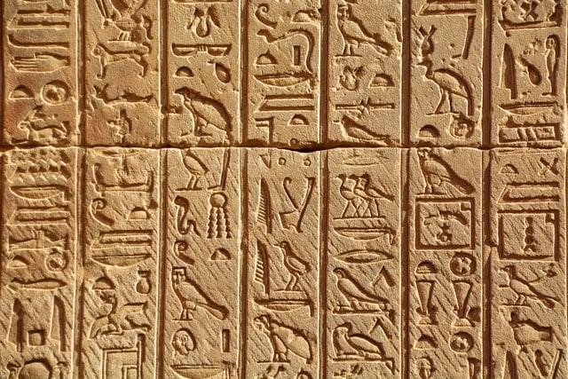 Egyptian hieroglyphs tablet
