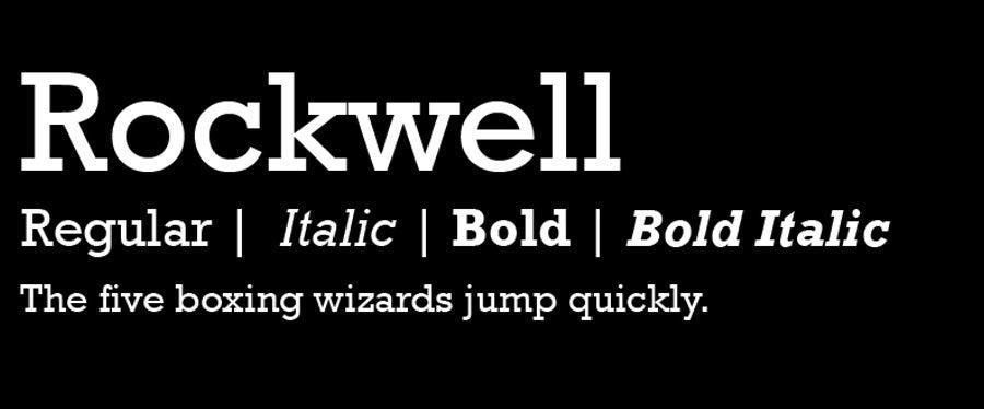 Rockwell professional font