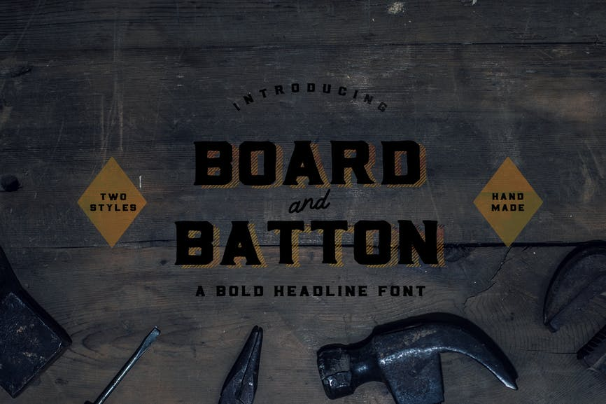 Board and batton font