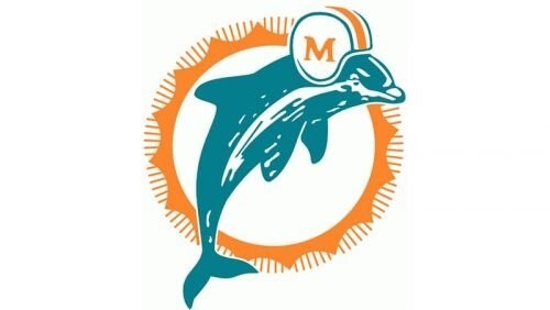 Dolphins logo primary 1974