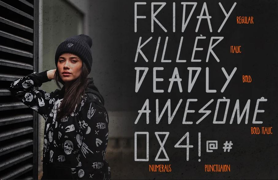 Friday killer font