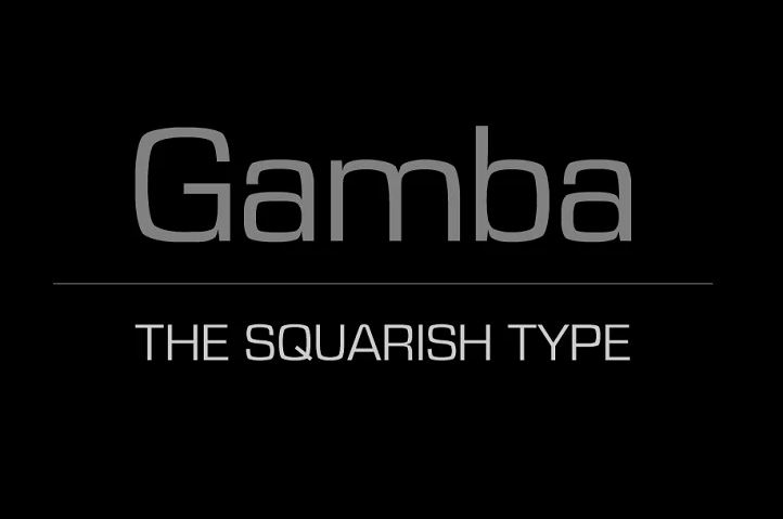 Gamba squarish font