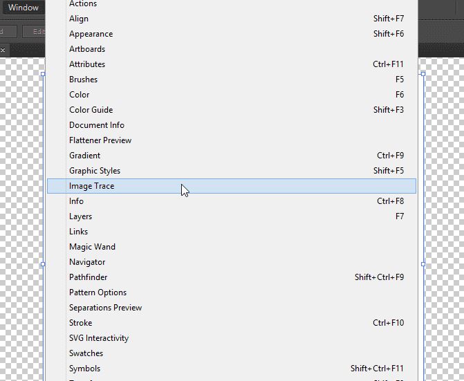 Image tracing option in Illustrator