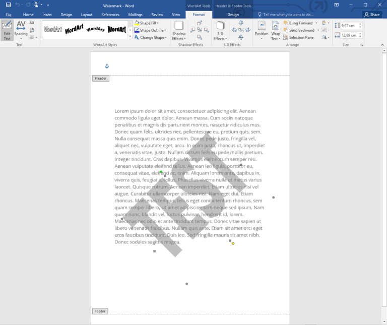 how to remove watermark from word doc