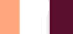 Maroon and Peach colors