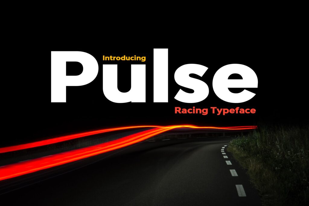 Pulse racing typeface