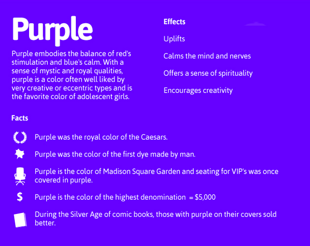 Purple color meanings