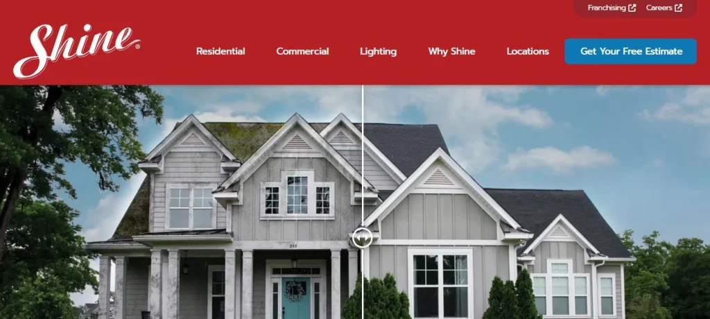 Shine windows webpage