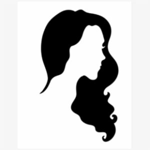 Women face in negative space