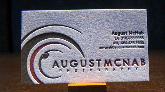 letterpress photography cards