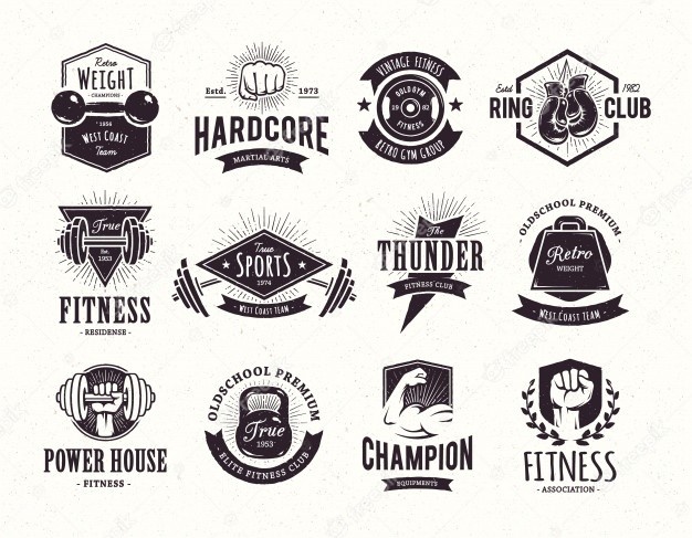 fitness health coach logos assorted