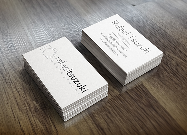 simple photography business cards
