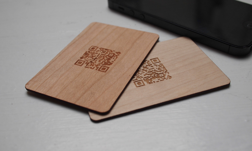 wooden photography business cards