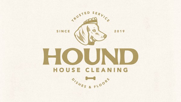 Hound house cleaning logo