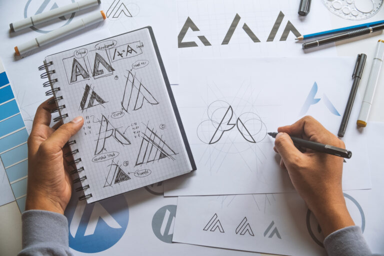 sketch based logo designing