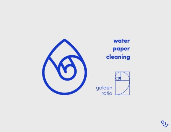 water paper cleaning logo