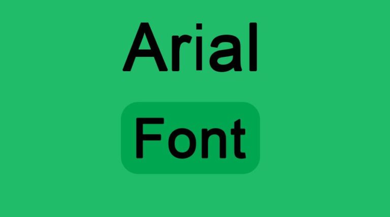 Arial font