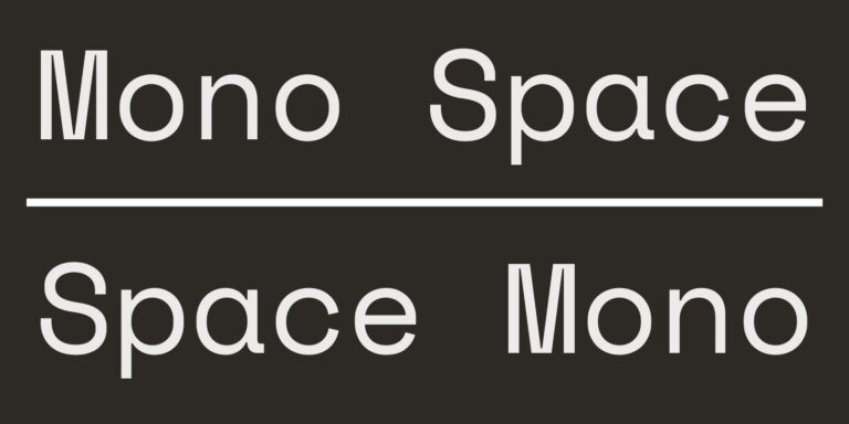 Space mono font