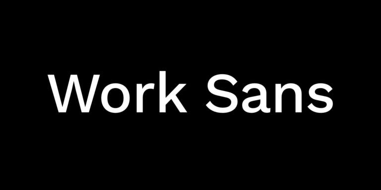 Work sans font