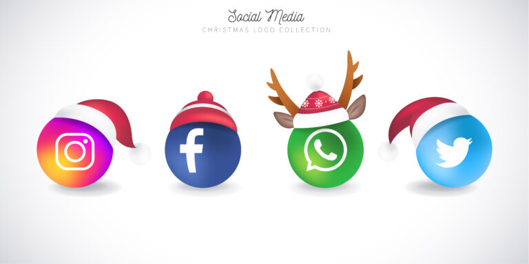 Social media logos for christmas
