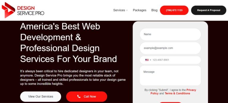 Design services pro homepage