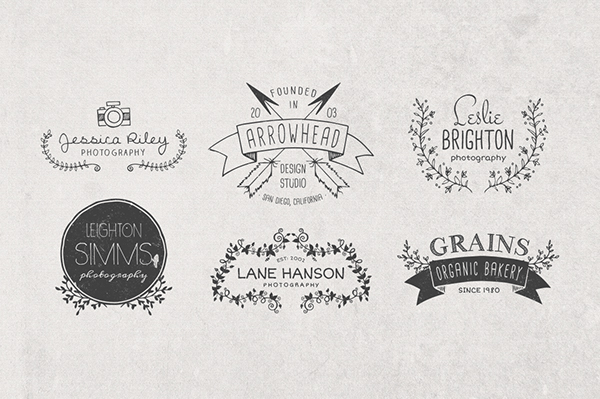 Hand drawn logos