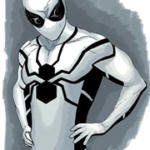 white spider man suit