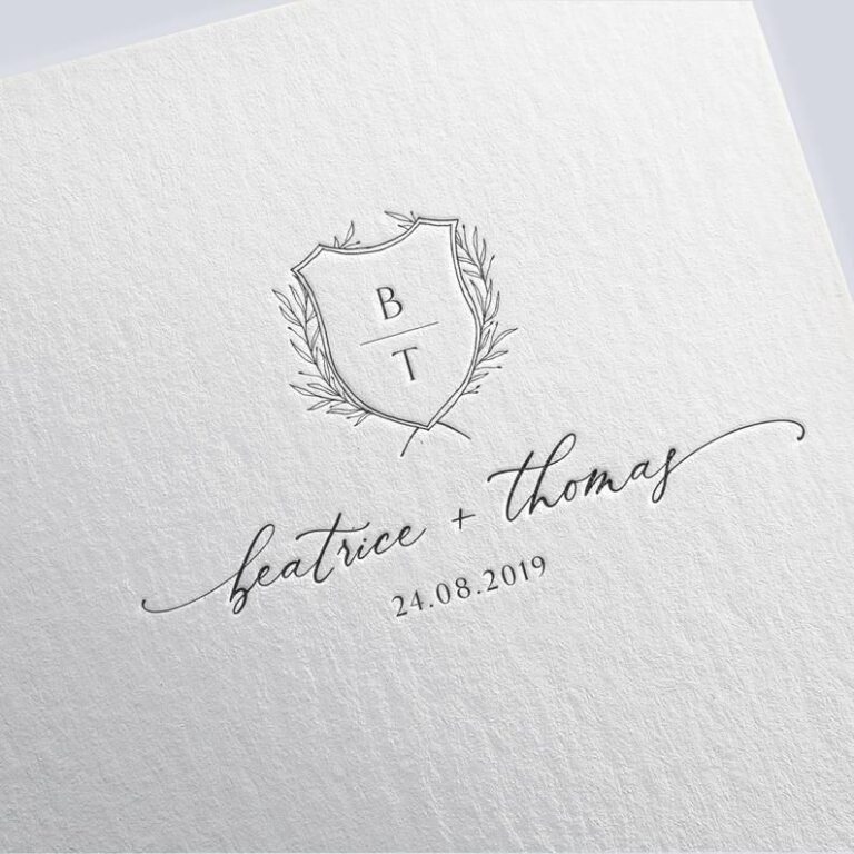 Calligraphic wedding logo