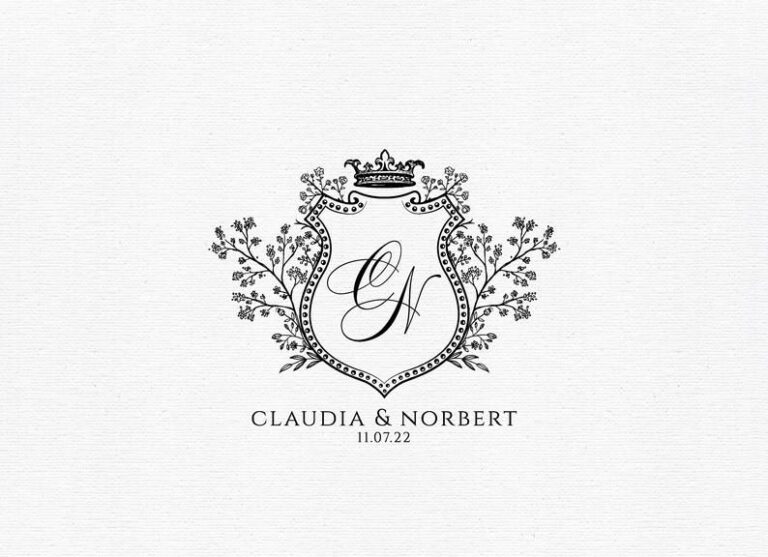 Modern wedding logo