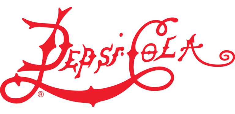 Pepsi logo with spiky serif and a light font weight