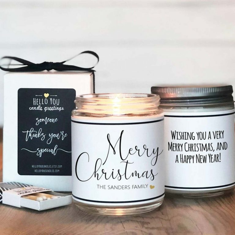 Christmas candle packaging