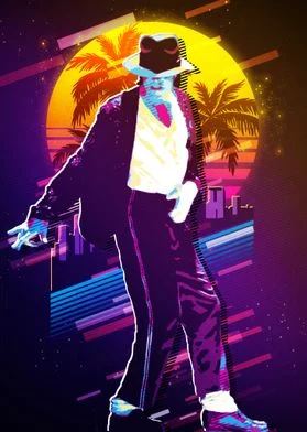 MJ 80s poster