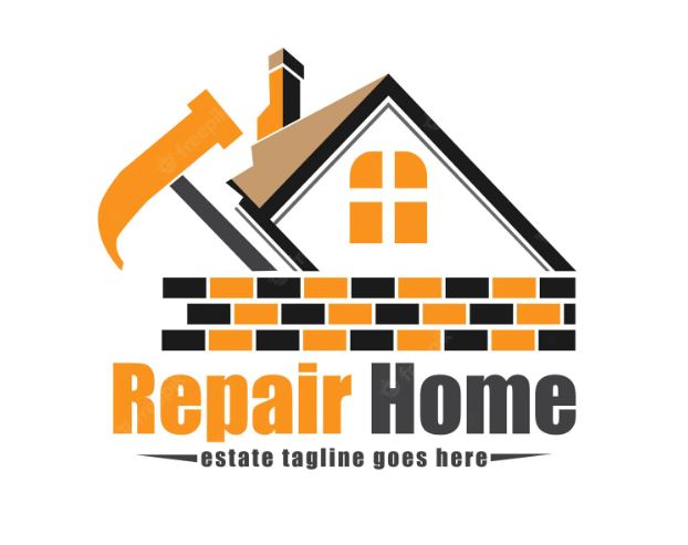 Unique home repair logo